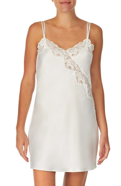 Lauren Ralph Lauren Double Strap Lace Chemise In Ivory