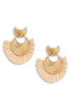 Gas Bijoux Mini Wave Raffia Earrings In Gold