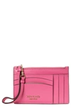 Kate Spade Spencer Leather Wristlet Card Case In Crushed Watermelon