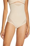 Miraclesuitr Sexy Sheer High Waist Shaping Briefs In Warm Beige