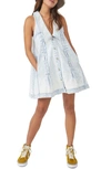 free people katie denim dress Free People KATIE DENIM MINI Dress Icing Sugar