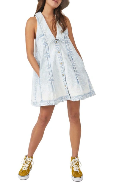 Free People Katie Denim Dress In Icing Sugar | ModeSens