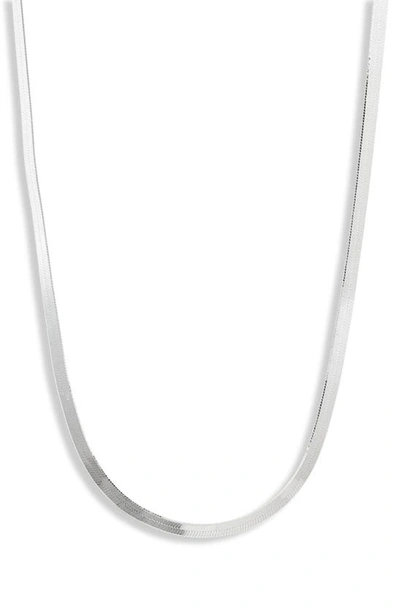 Argento Vivo Sterling Silver Herringbone Chain Necklace In Silver