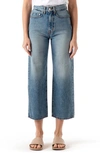 MODERN AMERICAN SAVANNAH HIGH WAIST CROP WIDE LEG JEANS,MAW212015