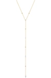Sara Weinstock Purity Diamond Station Y-necklace In 18k Yellow Gold