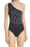 MAX MARA RAME PRINT ONE-SHOULDER ONE-PIECE SWIMSUIT,383102186000010