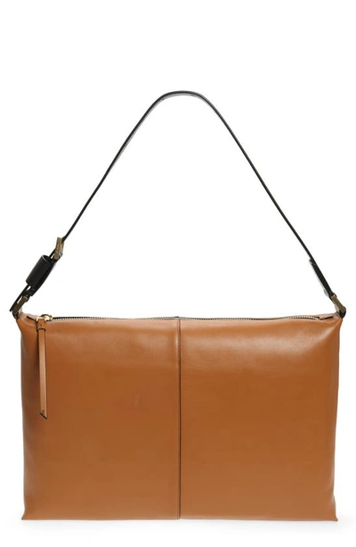 Allsaints Edbury Leather Shoulder Bag In Brandy