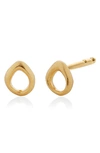 Monica Vinader Nura Reef Open Stud Earrings In Gold