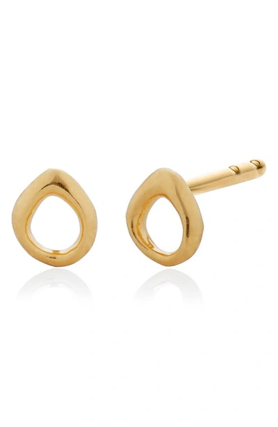 Monica Vinader Nura Reef Open Stud Earrings In Gold