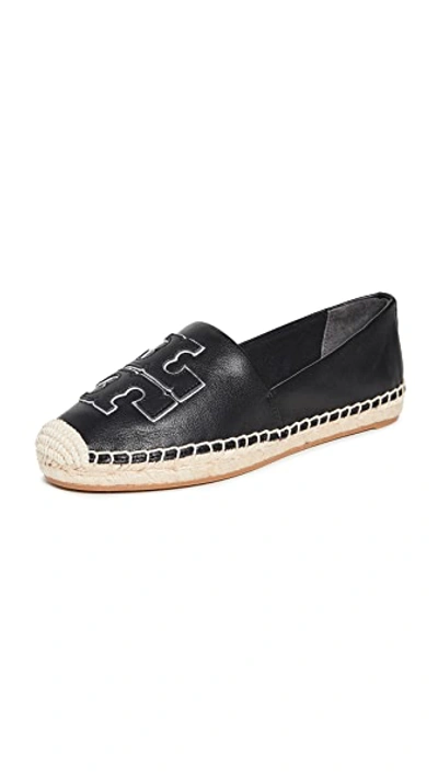 Tory Burch Ines Embellished Espadrilles In Black,silver
