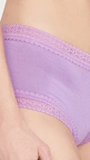 Hanky Panky Dream Lace Trim Modal Boyshorts In Berry Pie/indigo/ Chai