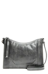 Frye Melissa Antique Leather Zip Crossbody Bag In Carbon