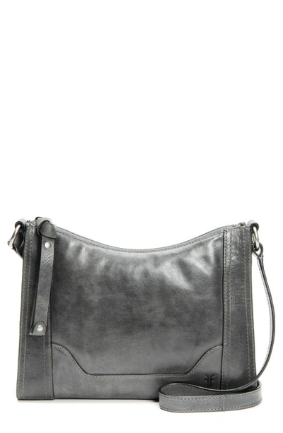 Frye Melissa Antique Leather Zip Crossbody Bag In Carbon