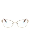 Tiffany & Co 53mm Butterfly Optical Glasses In Light Brown/ Gold