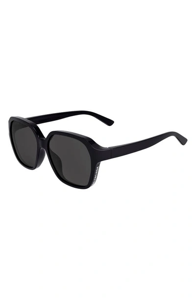 Balenciaga 58mm Square Sunglasses In Black/ Grey