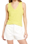 MADEWELL WHISPER SHOUT COTTON V-NECK TANK,MD045