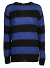 MIU MIU MIU MIU OVERSIZED STRIPED KNIT JUMPER