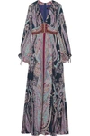 ETRO Embellished paisley-print silk maxi dress