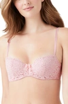 B.tempt'd By Wacoal Ciao Bella Underwire Balconette Bra In Silver Pink
