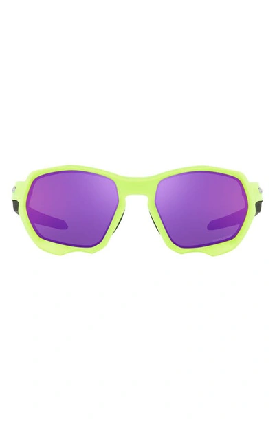 Oakley Oo9019 Plazma Rectangle-frame Nylon Sunglasses In Matte Retina Burn
