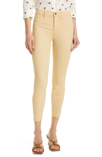 L Agence Margot Crop Skinny Jeans In Camel