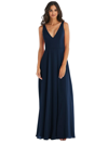 AFTER SIX AFTER SIX DEEP V-NECK CHIFFON MAXI DRESS