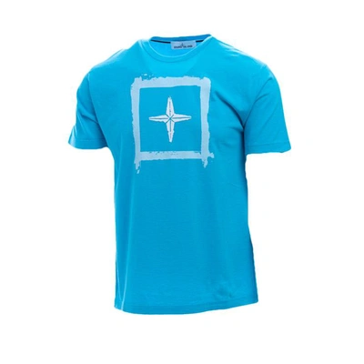 Stone Island Men's Light Blue Cotton T-shirt