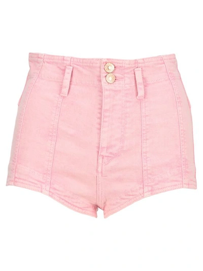 Isabel Marant High-rise Deversonsr Denim Shorts In Pink