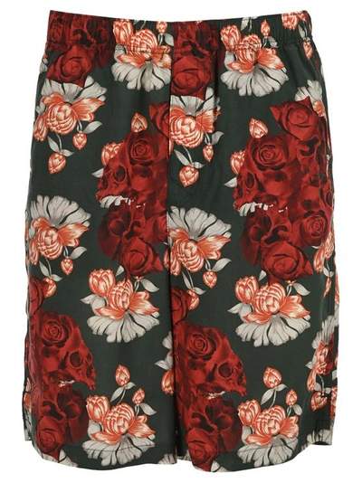 Undercover Rose-print Bermuda Shorts In Multi