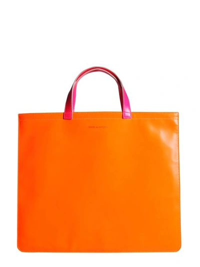 Comme Des Garçons Super Fluo Leather Tote Bag Unisex In Multicolour