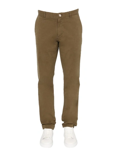 Woolrich Mid-rise Straight Trousers In Green