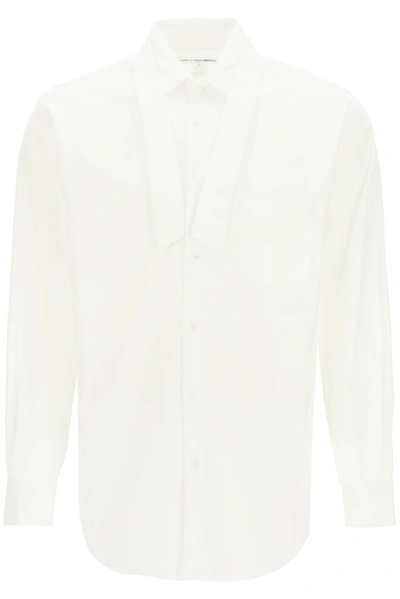 Comme Des Garçons Shirt Comme Des Garcons Shirt Poplin Shirt With Tied Collar In White