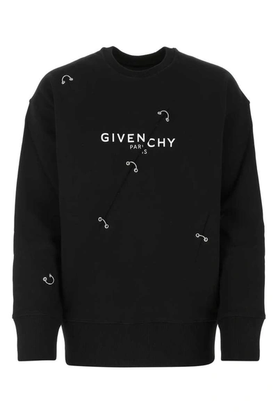 Givenchy Logo-print Hardware-detail Sweatshirt In Black