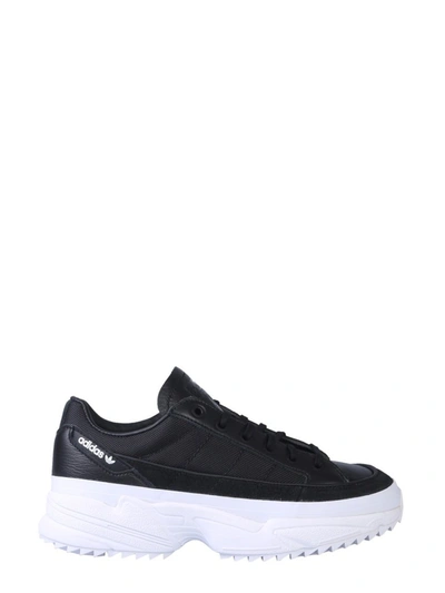 Adidas Originals Kiellor Coated Leather Sneakers In Black