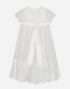 Dolce & Gabbana Silk Chiffon And Lace Dress In White
