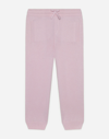 Dolce & Gabbana Cashmere Jogging Pants With Heritage Embroidery In Pink
