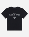DOLCE & GABBANA JERSEY T-SHIRT WITH MADE IN ITALY PRINT