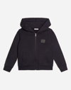 Dolce & Gabbana Cappuccio Con Zip In Blue