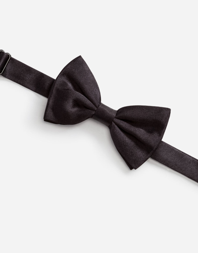 Dolce & Gabbana Kids' Silk Bow Tie In Black