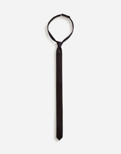 Dolce & Gabbana Silk-twill Tie In Black