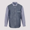 JUNYA WATANABE JUNYA WATANABE CHECKED DENIM PANELLED SHIRT