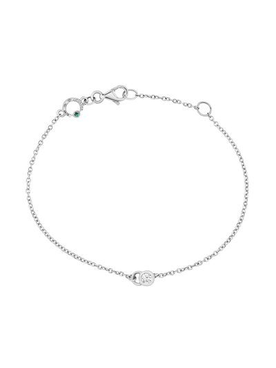 Courbet 18kt Recycled White Gold Laboratory-grown Diamond Co Chain Bracelet In Silber