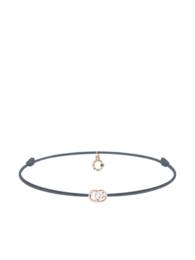 Courbet 18kt Recycled Rose Gold Laboratory-grown Diamond Let's Commit Cord Bracelet In Rosa