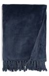 Nordstrom Bliss Plush Throw In Navy Blue