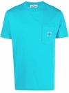 STONE ISLAND STONE ISLAND MEN'S LIGHT BLUE COTTON T-SHIRT,741521957V0042 XL