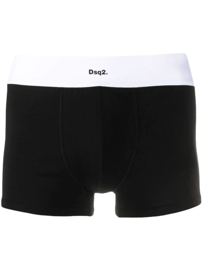 Dsquared2 Logo Waistband Boxers In Black