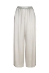 Brunello Cucinelli Wide-leg Track Pants In Pearled Ivory