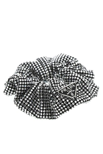 Prada Rhinestone Embellished Scrunchie In Multi