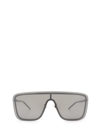 Saint Laurent Eyewear Shield Sunglasses In Grey