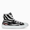 DSQUARED2 ZEBRA-PATTERN HIGH-TOP SNEAKERS,SNW012916804117-I-DSQUA-M072